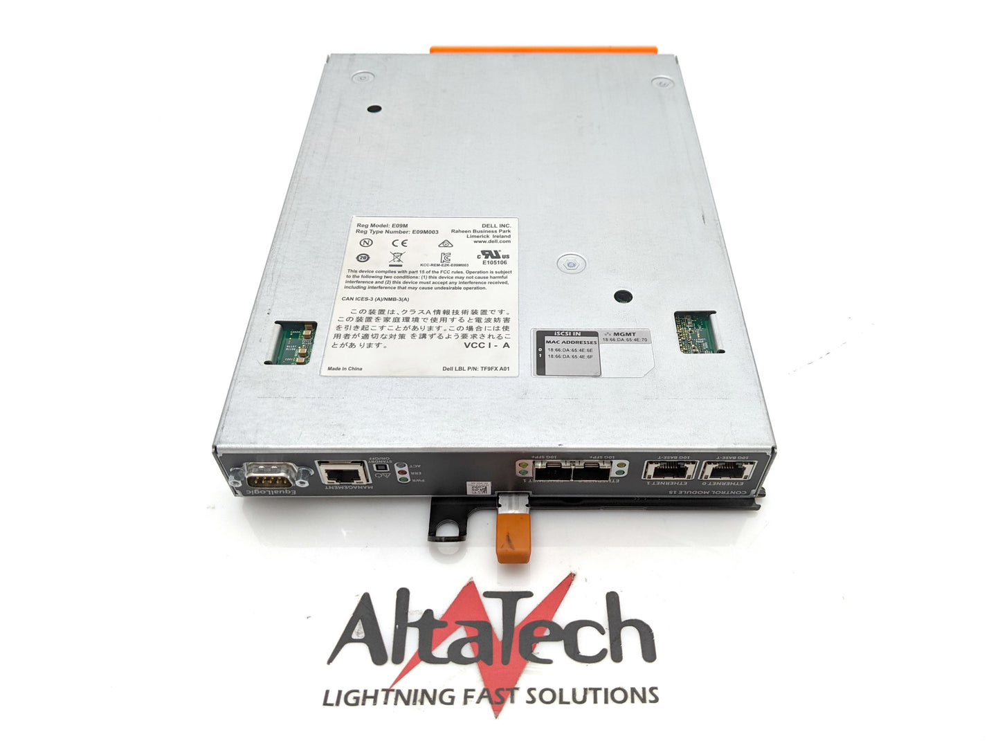 Dell D85Y9 EqualLogic Type 15 iSCSI Array Controller PN DCY2N, Used