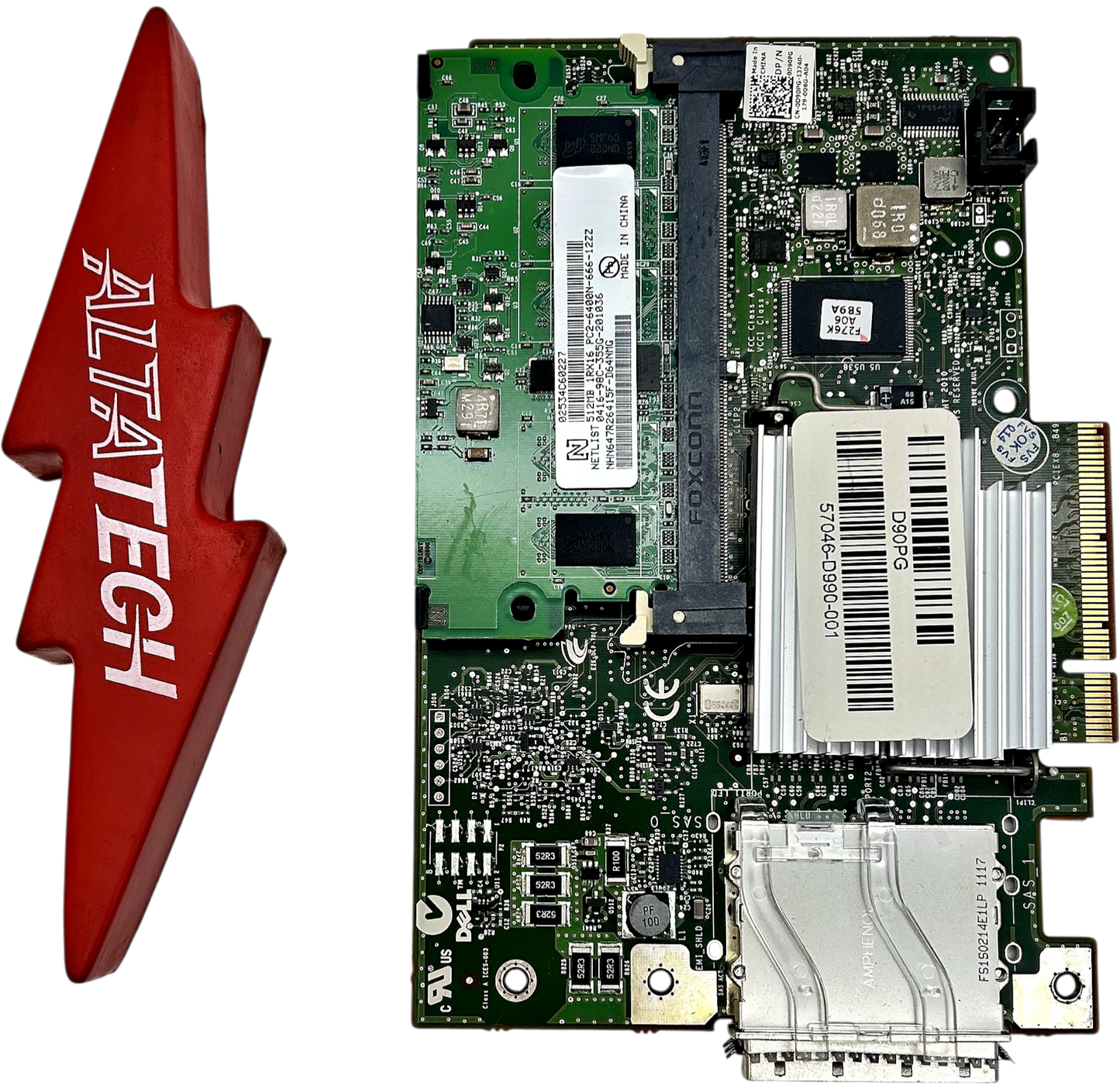 Dell D90PG PERC H800 512MB 6GB W/ BAT PCI-E, Used