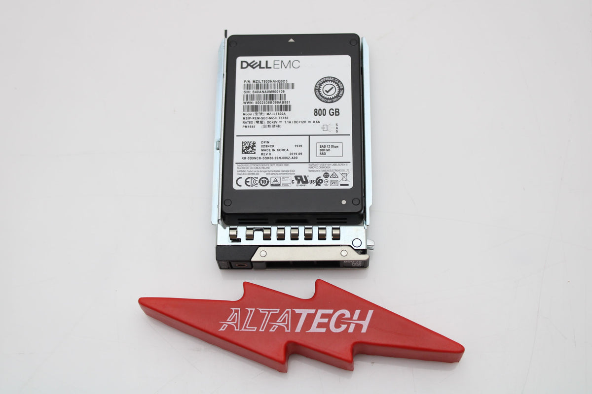Dell D9NCK 800GB SSD SAS 2.5 12G MU, Used