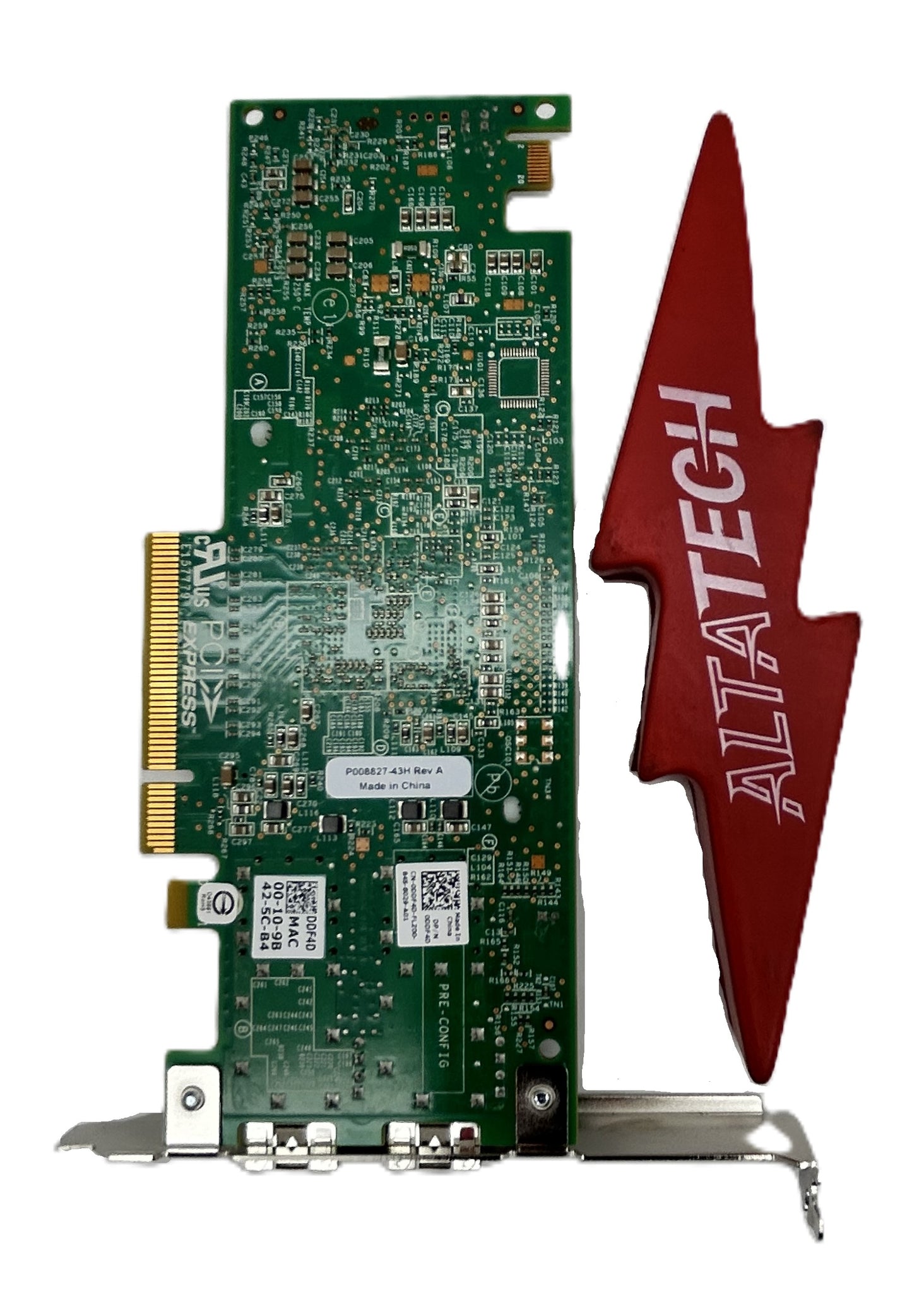 Dell DDF4D 10GB DUAL PORT SFP PCIE P008827 EML, Used