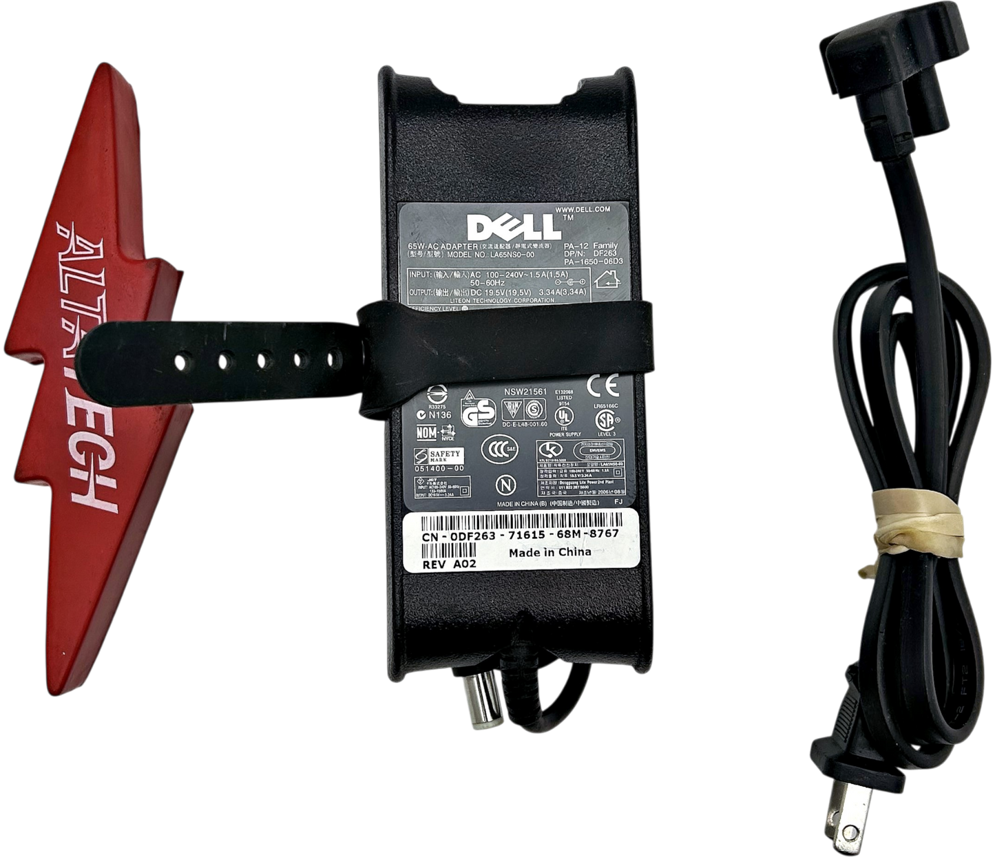 Dell DF263 65W AC ADAPTER 19.5V 3.34A PA-12 OS, Used