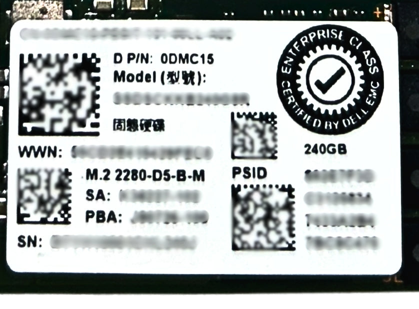 Dell DMC15 240GB SSD SATA 6G M.2 BOSS (2280), Used