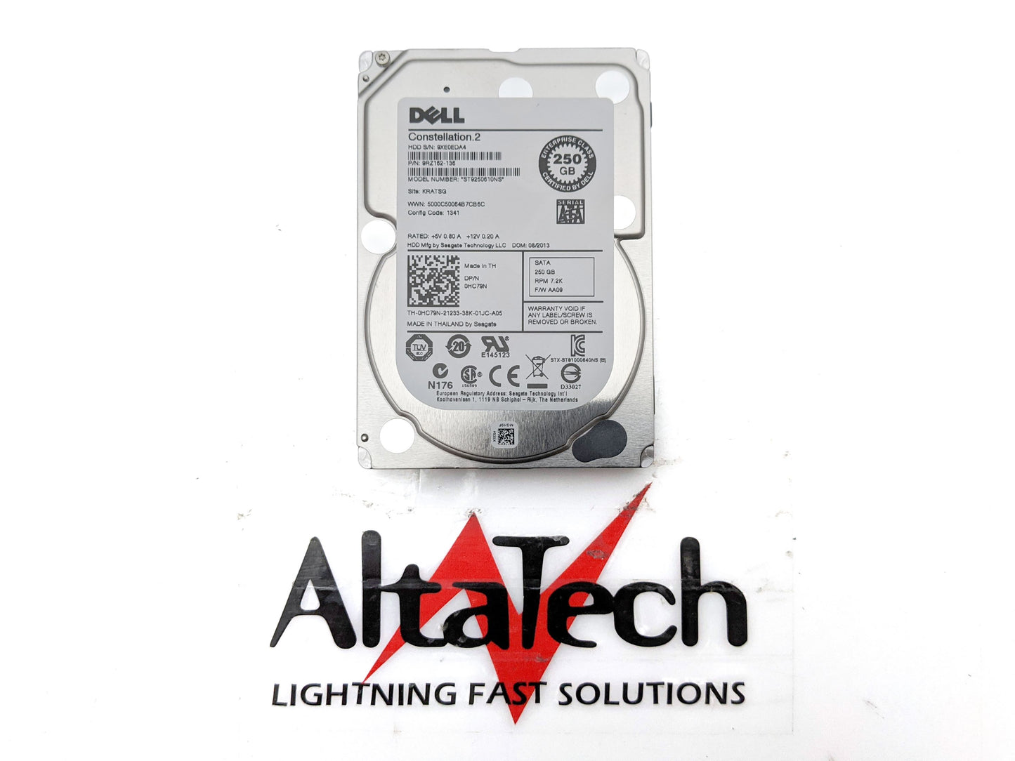 Dell 0DNTWD 250GB 7.2K SATA 2.5 3G, Used