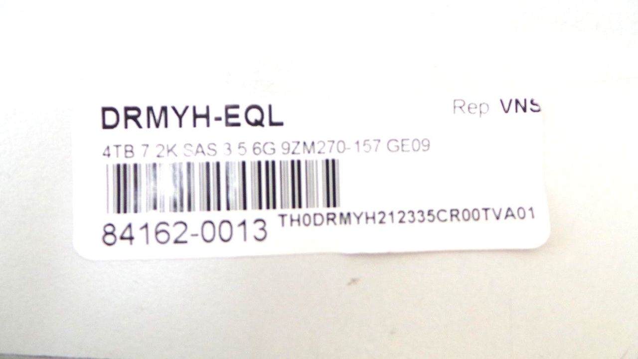 Dell DRMYH-EQL Equallogic 4TB 7.2K SAS 3.5 6G, Used