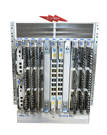 Dell ED-DCX6-8B EMC Brocade 32GB DIRECTOR 8-Slot 14U Includes 6x FC32-48, 2x CR32-8, 2x CPX6, 288x 57-1000333-01, 4x 23-0000161-04, Used