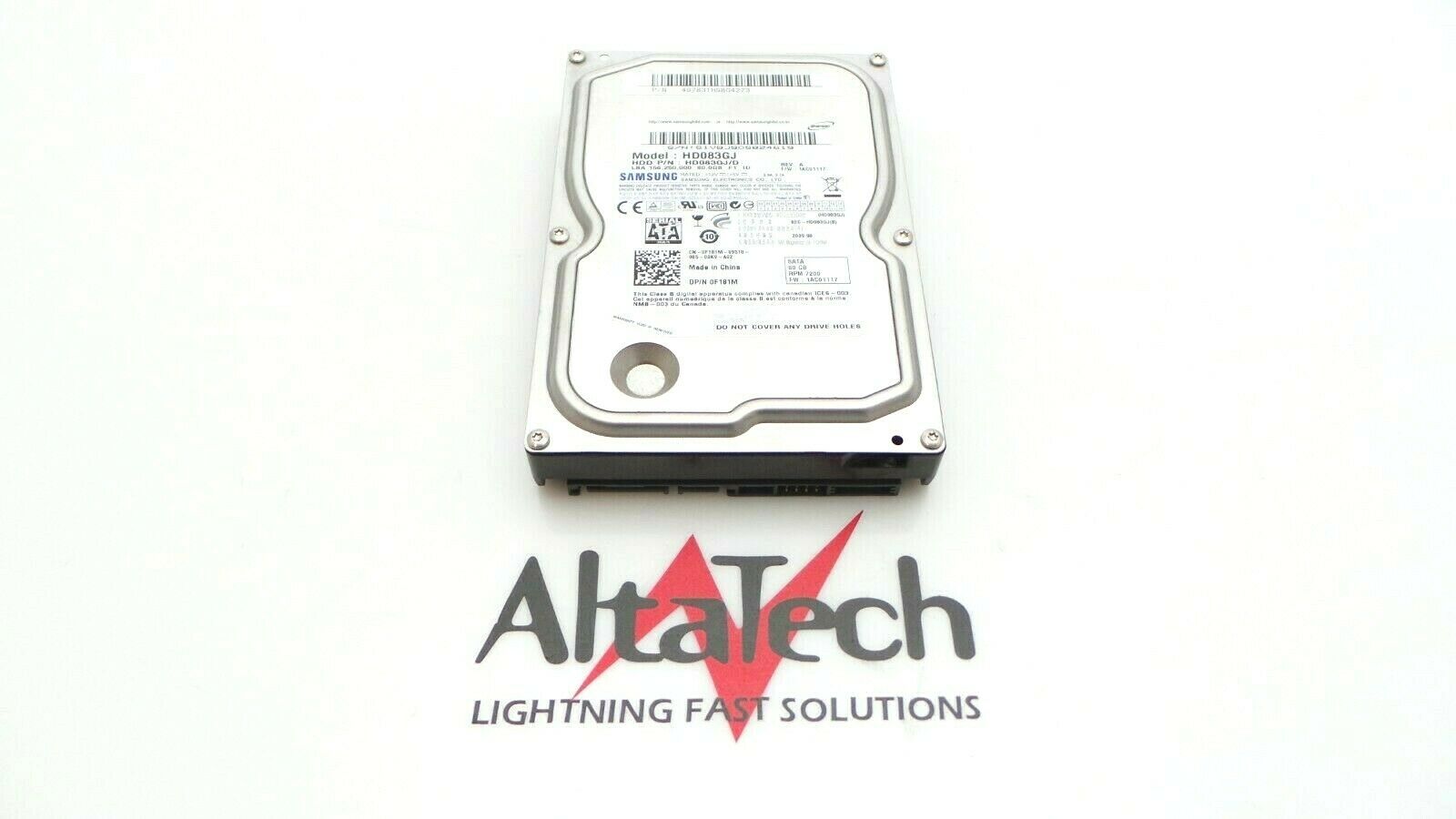 Dell F181M 80GB 7.2K SATA 3.5" HD083GJ Hard Disk Drive, Used