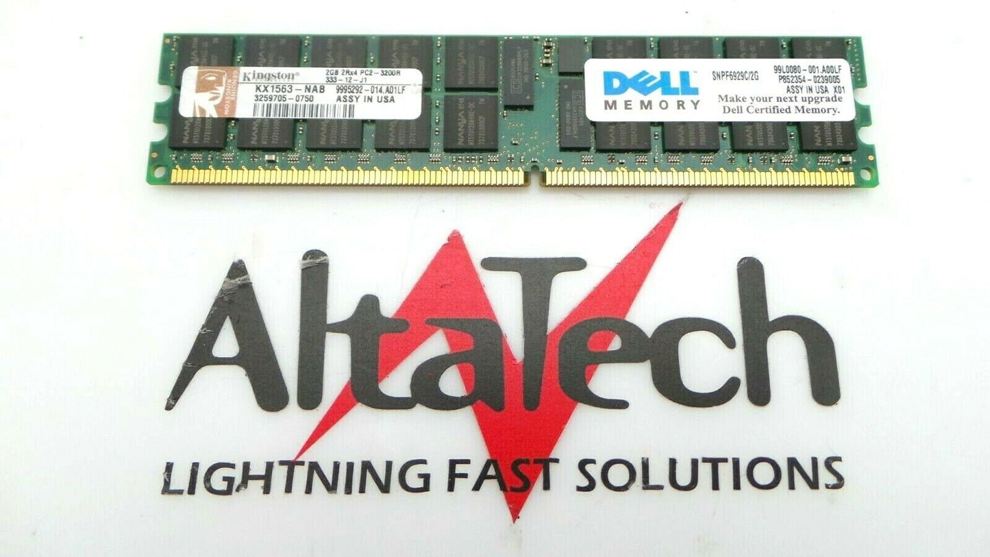 Dell F6929 Dell F6929 2GB PC2-3200 DDR-400 ECC 2Rx4 ECC Memory Kingston KX1563-NAB, Used
