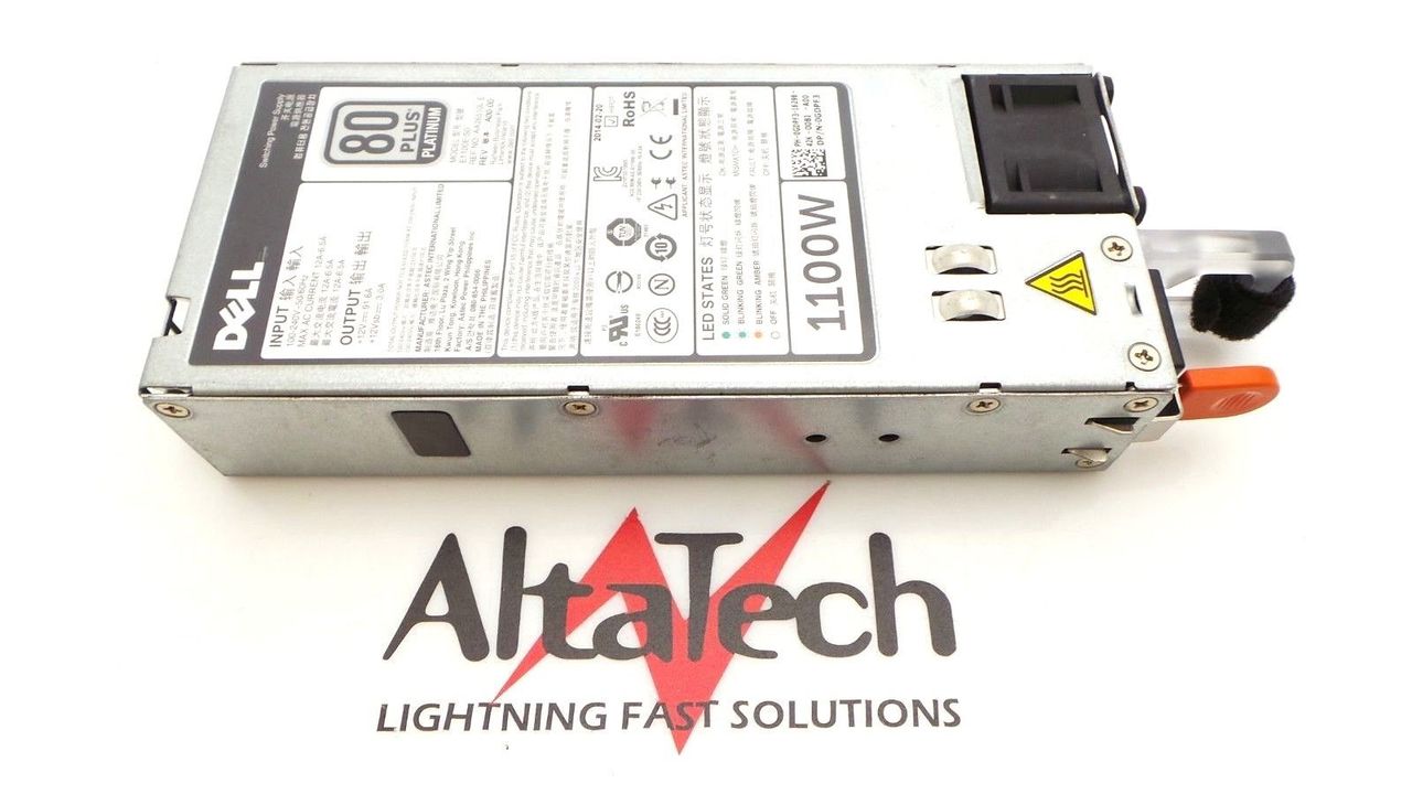 Dell 0GDPF3 80 Plus Platinum 1100W Power Supply, Used