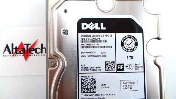 Dell GKWHP 8TB 7.2K SAS 3.5 12G, Used