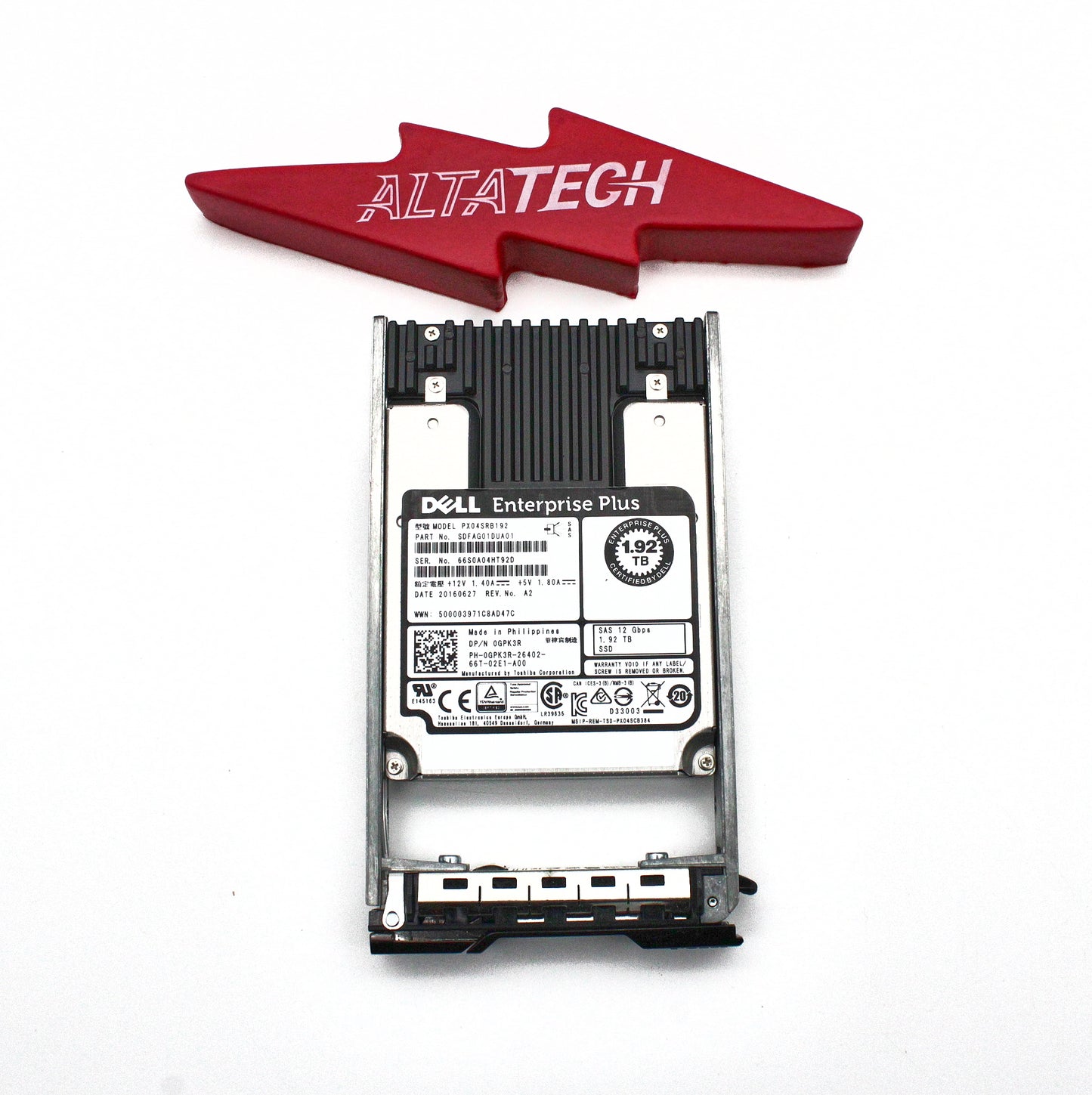 Dell GPK3R-CML 1.92TB SSD SAS 2.5 12G EP+ RI PX04SRB192 / SDFAG01DUA01, Used