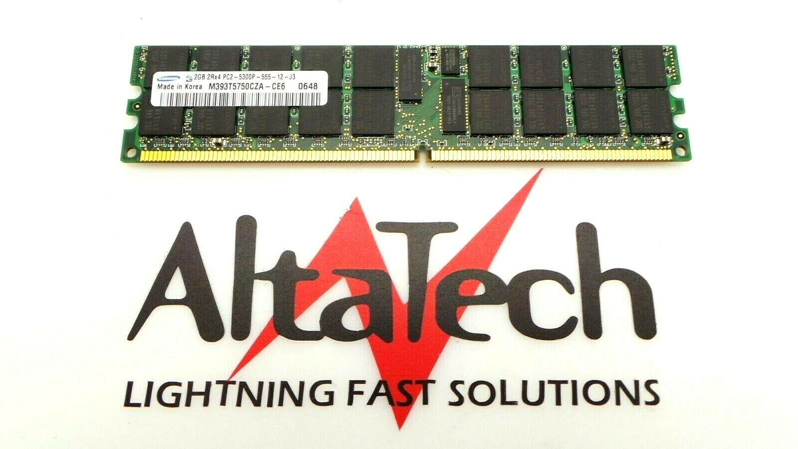 Dell 0GT050 2GB PC2-5300P DDR2-667 2RX4 ECC RAM Memory Samsung M393T5750CZA-CE6, Used