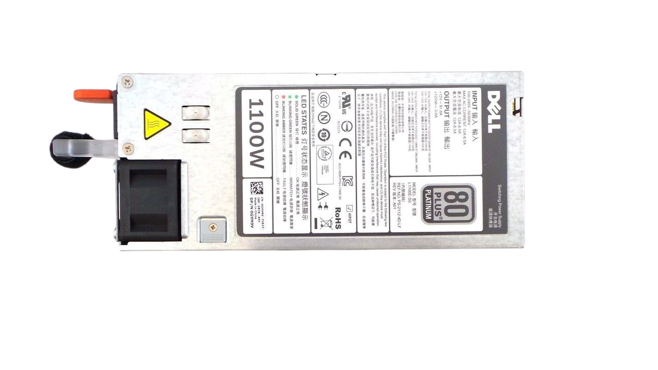 Dell 0GYH9V PowerEdge R720 Liteon 1100W Power Supply, Used