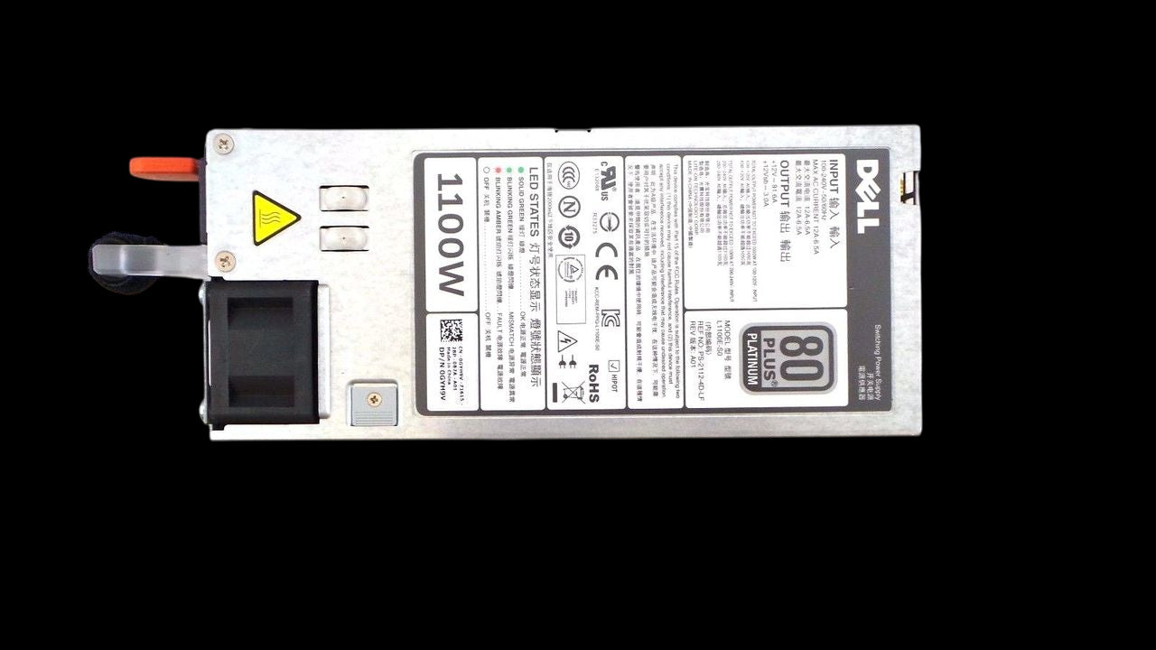Dell 0GYH9V PowerEdge R720 Liteon 1100W Power Supply, Used