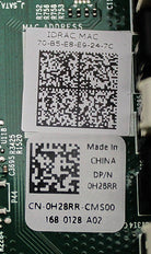 Dell H28RR_NEW SYSTEM BOARD, INVENTEC, V5, R640, New No Box