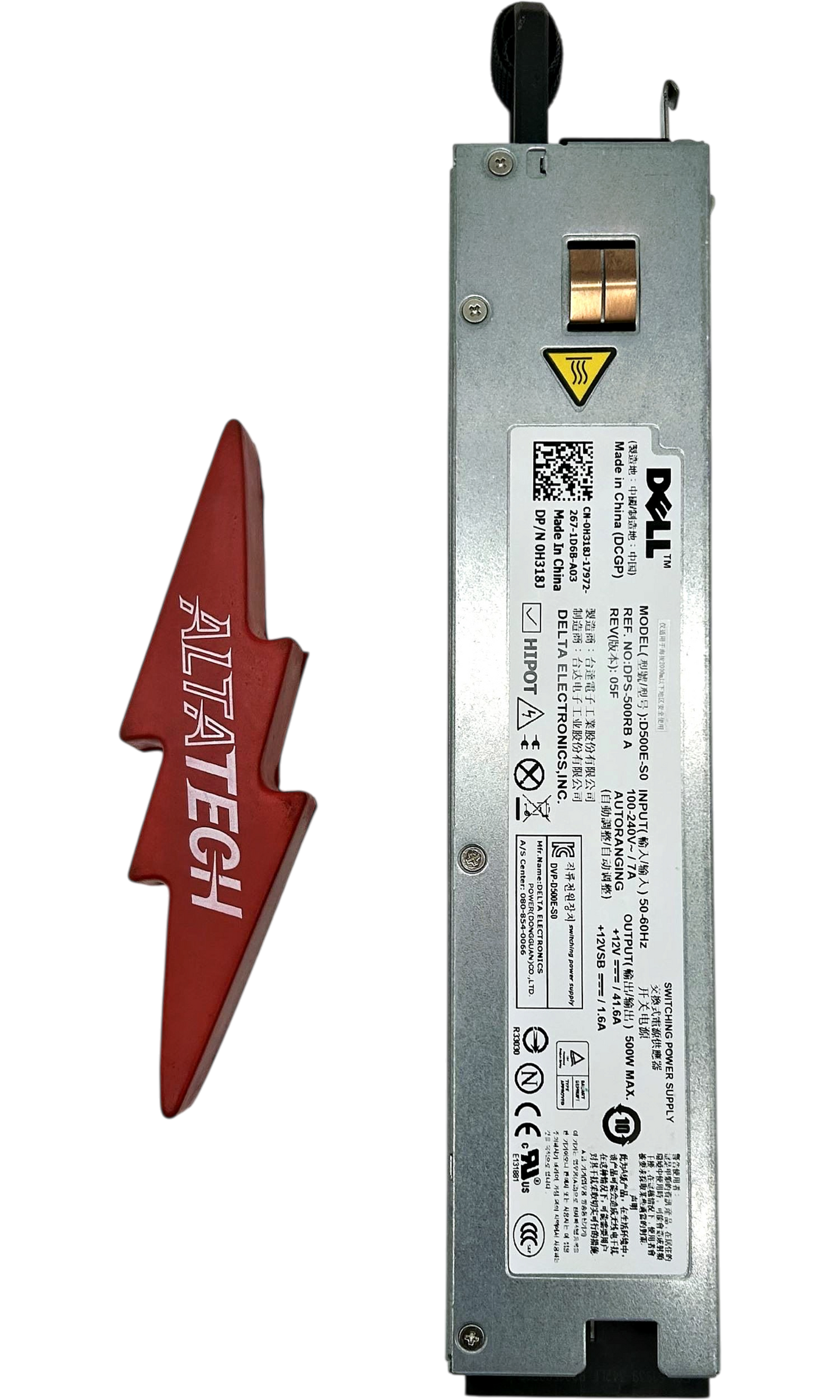 Dell H318J 500W Power Supply Delta R410, Used