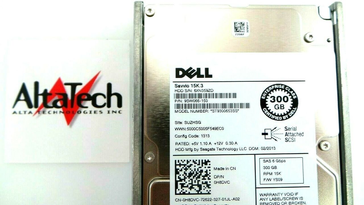 Dell 0H8DVC 300GB 15K SAS 2.5" 6G, Used