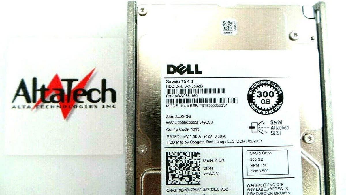 Dell 0H8DVC 300GB 15K SAS 2.5" 6G, Used