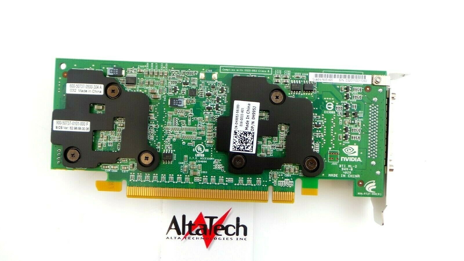 Dell H995J Nvidia Quadro NVS 420 512MB LP PCIe Graphics Card, Used