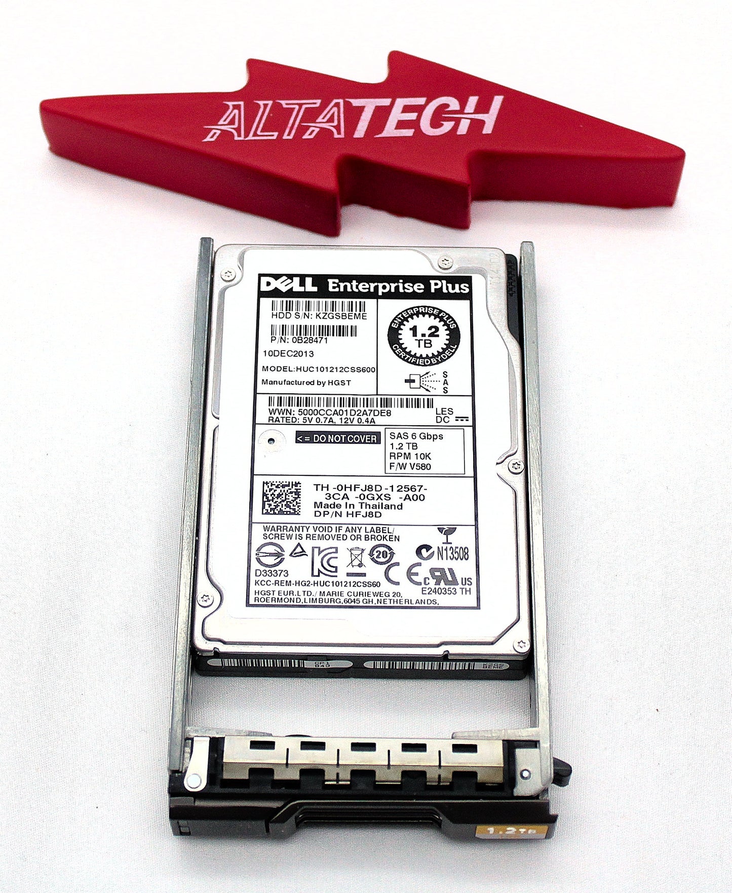 Dell HFJ8D-CML 1.2TB 10K SAS 2.5 6G EP+ CML, Used