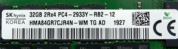 Dell HMA84GR7CJR4N-WM 32GB PC4-23400Y DDR4-2933 2RX4 ECC, Used