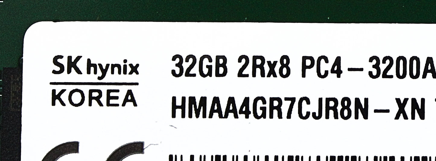 Dell HMAA4GR7CJR8N-XN 32GB PC4-25600AA DDR4-3200 2RX8 ECC, Used