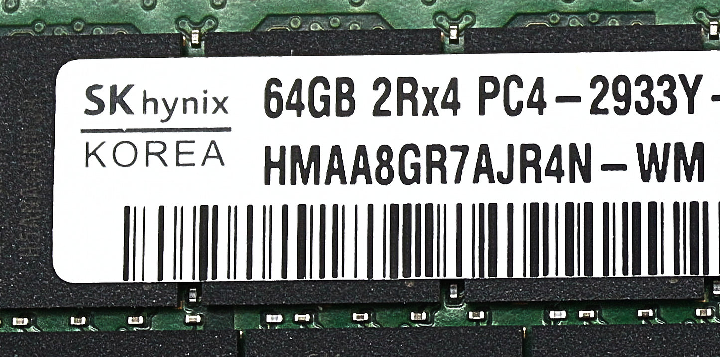 Dell HMAA8GR7AJR4N-WM 64GB PC4-23400YR DDR4-2933 2RX4 ECC, Used