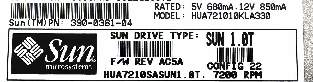 Dell HUA721010KLA330 1TB 7.2K SATA 3.5 3G HDD, Used