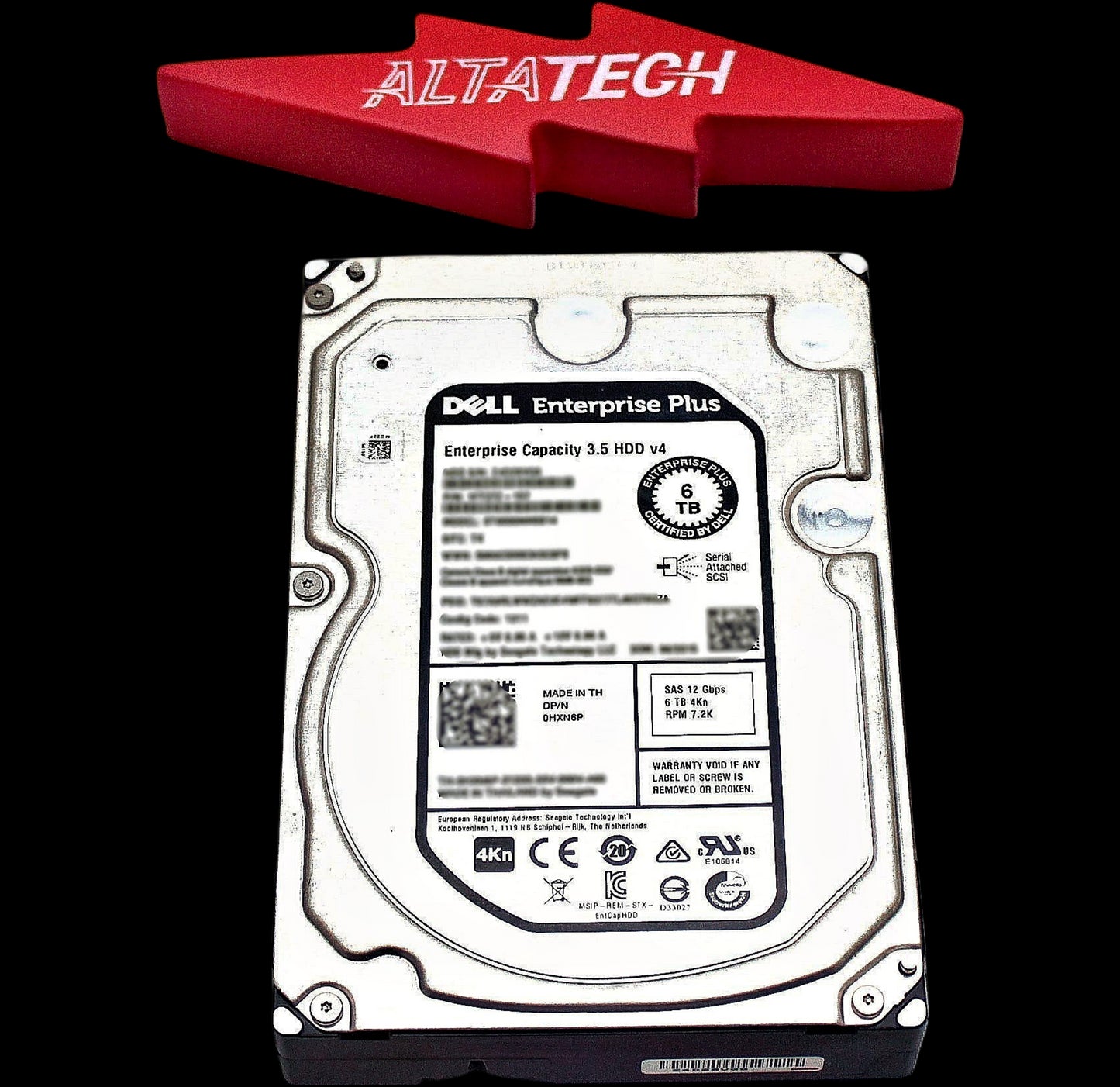 Dell HXN6P-EQL 6TB 7.2K SAS 3.5 12G 4K ST6000NM0014  1FT27Z-157, Used