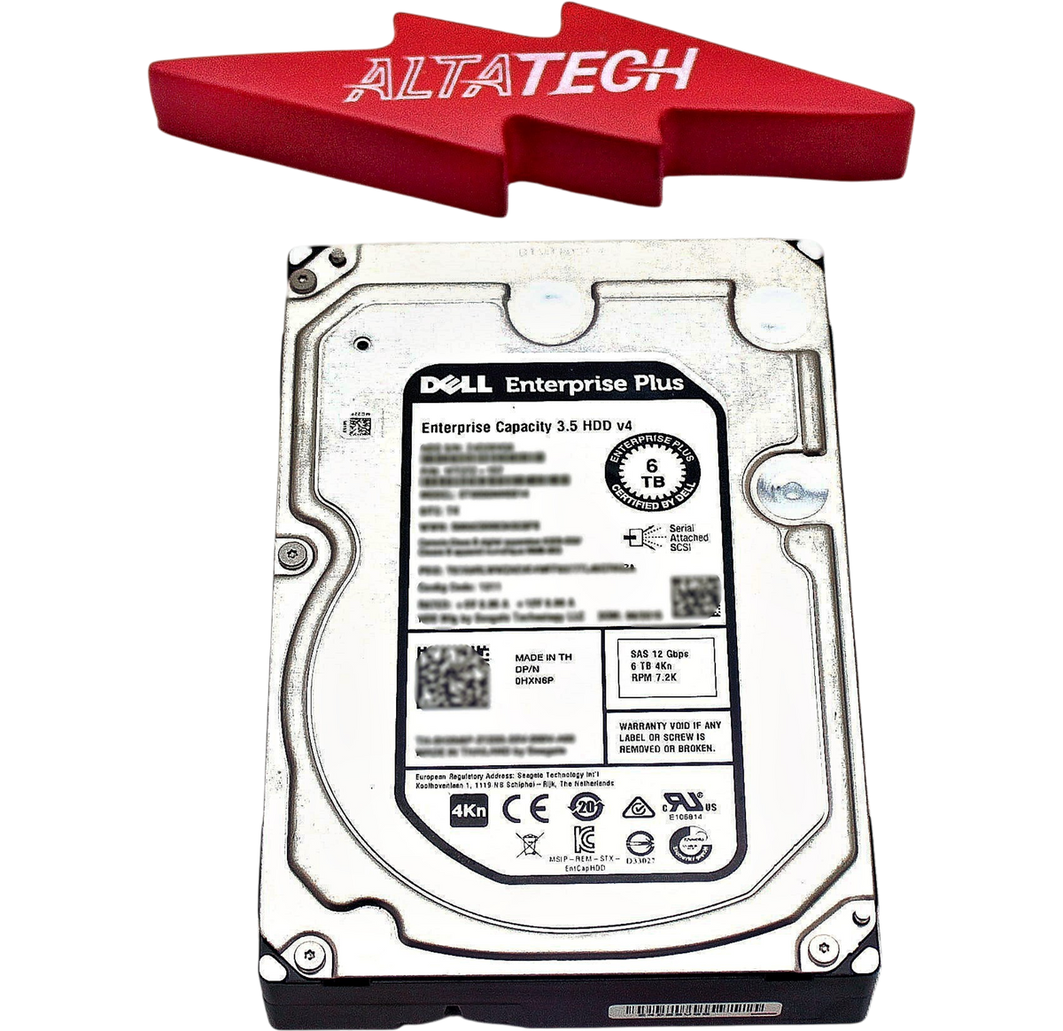 Dell HXN6P-EQL 6TB 7.2K SAS 3.5 12G 4K ST6000NM0014  1FT27Z-157, Used
