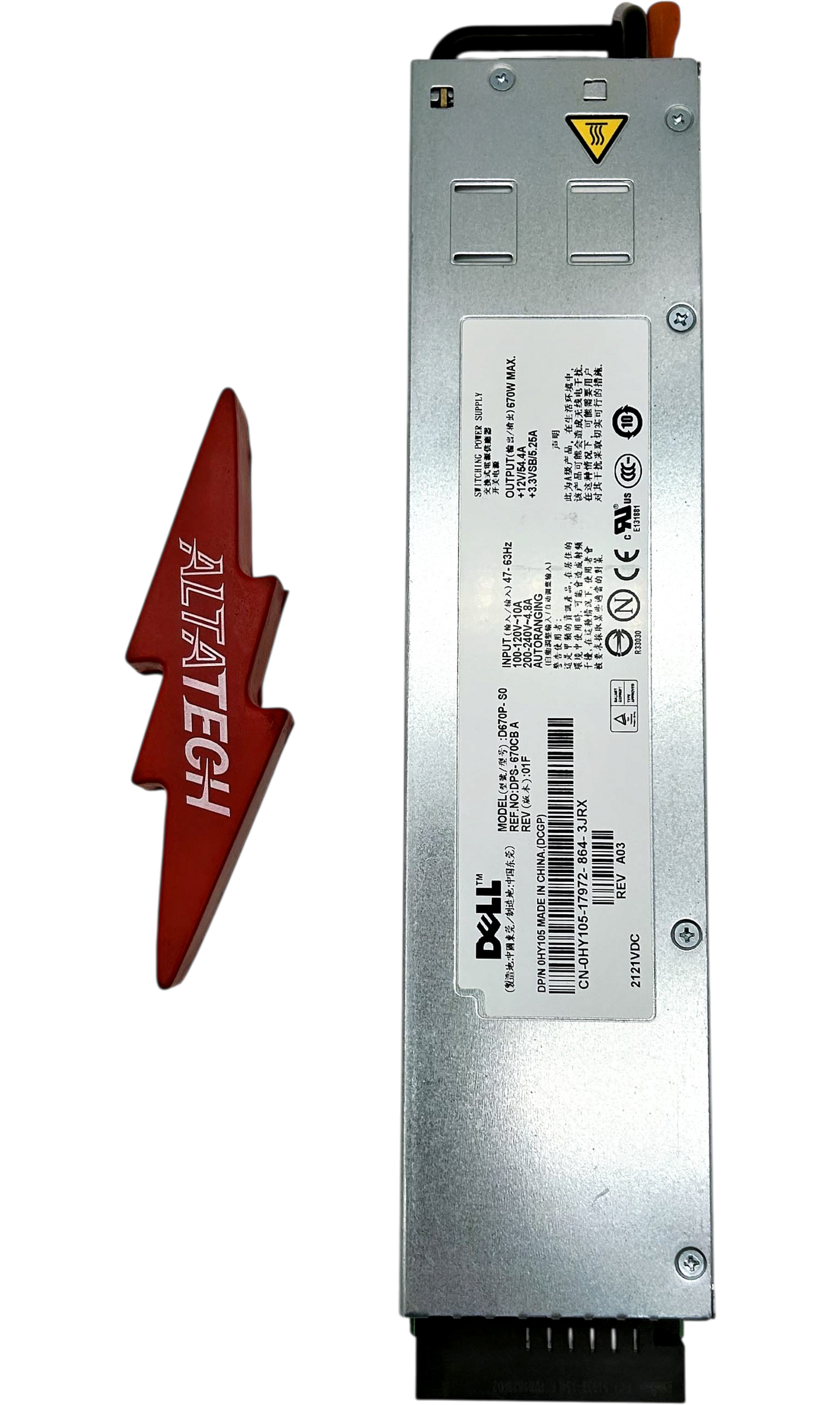 Dell HY105 670W Redundant Power Supply PE1950, Used