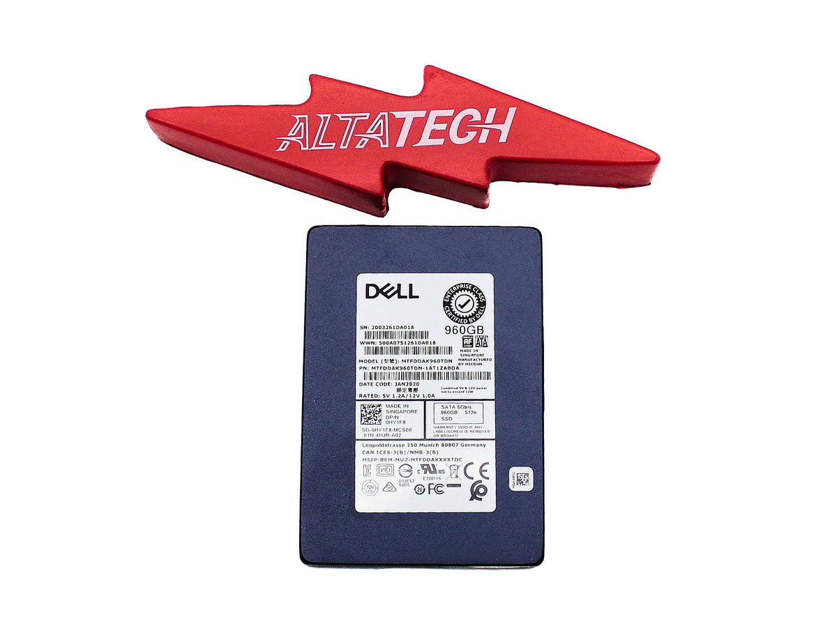 Dell HY1F8 960GB SSD SATA 2.5 6G MU MTFDDAK960, Used