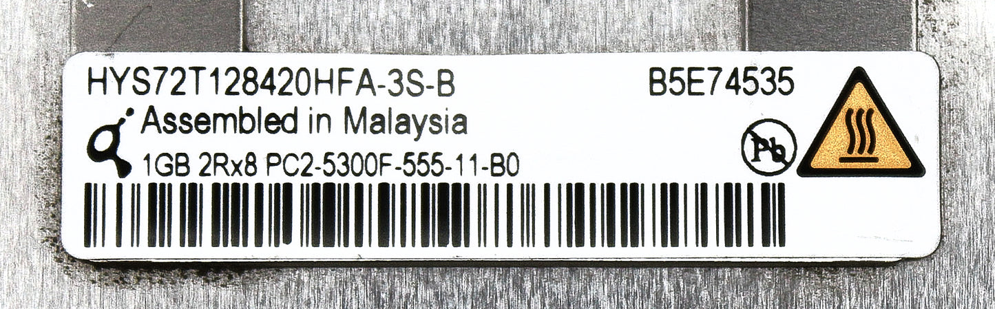 Dell HYS72T128420HFA-3S-B 1GB PC2-5300F DDR2-667 2RX8 ECC, Used