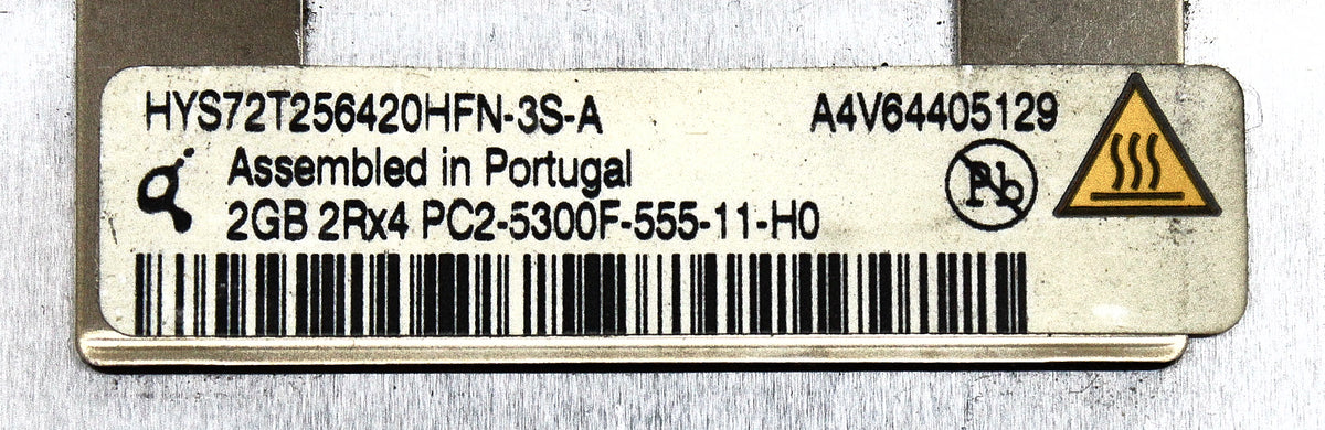 Dell HYS72T256420HFN-3S-A 2GB PC2-5300F DDR2-667 2RX4 ECC, Used