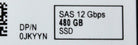 Dell JKYYN-CML 480GB SSD SAS 2.5 12G EP+ MZILS480HEGR-000D4 / MZ-ILS480H, Used