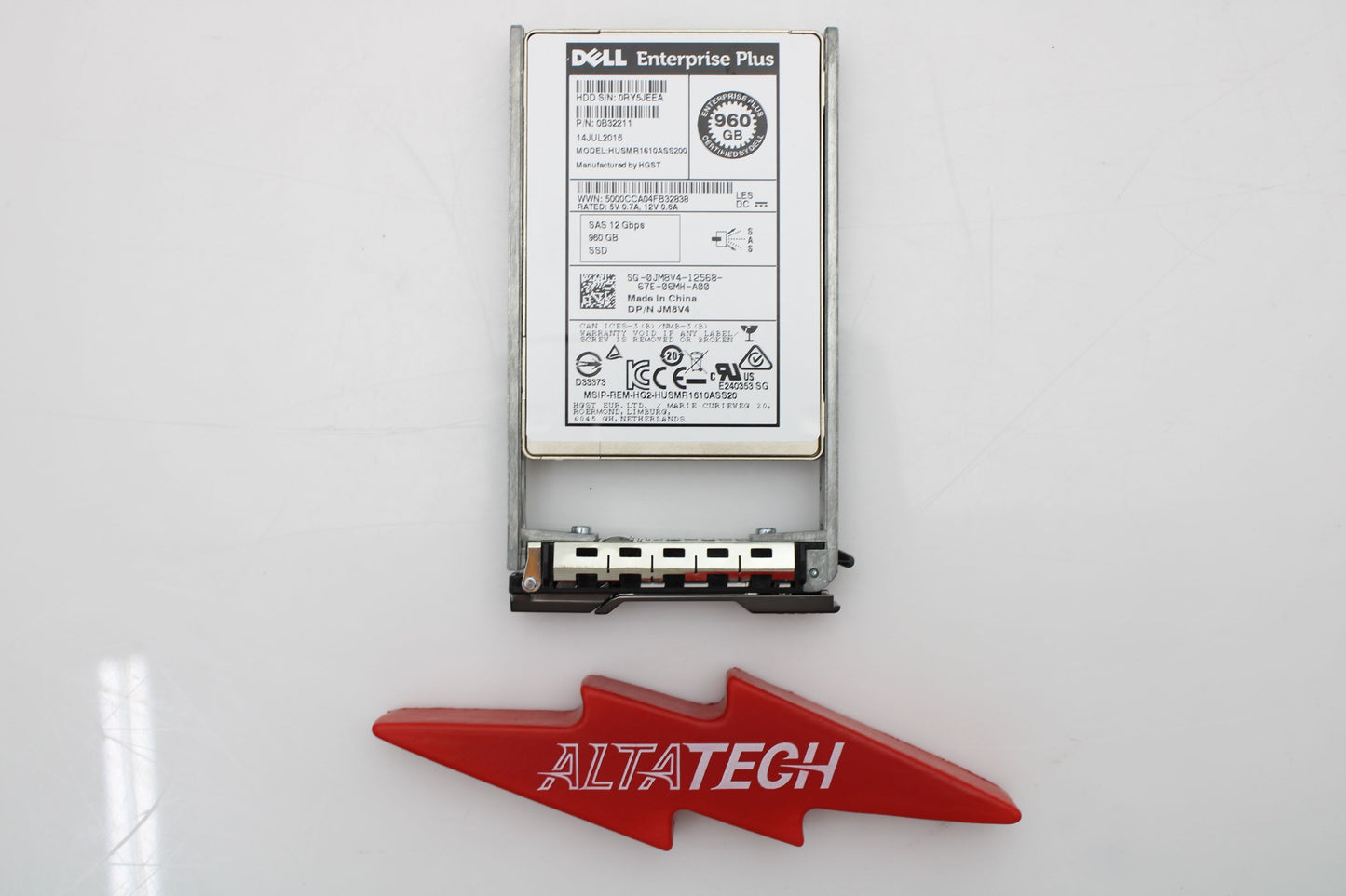 Dell 0JM8V4 960GB SSD SAS 12g ri ep+ Husmr1610, Used