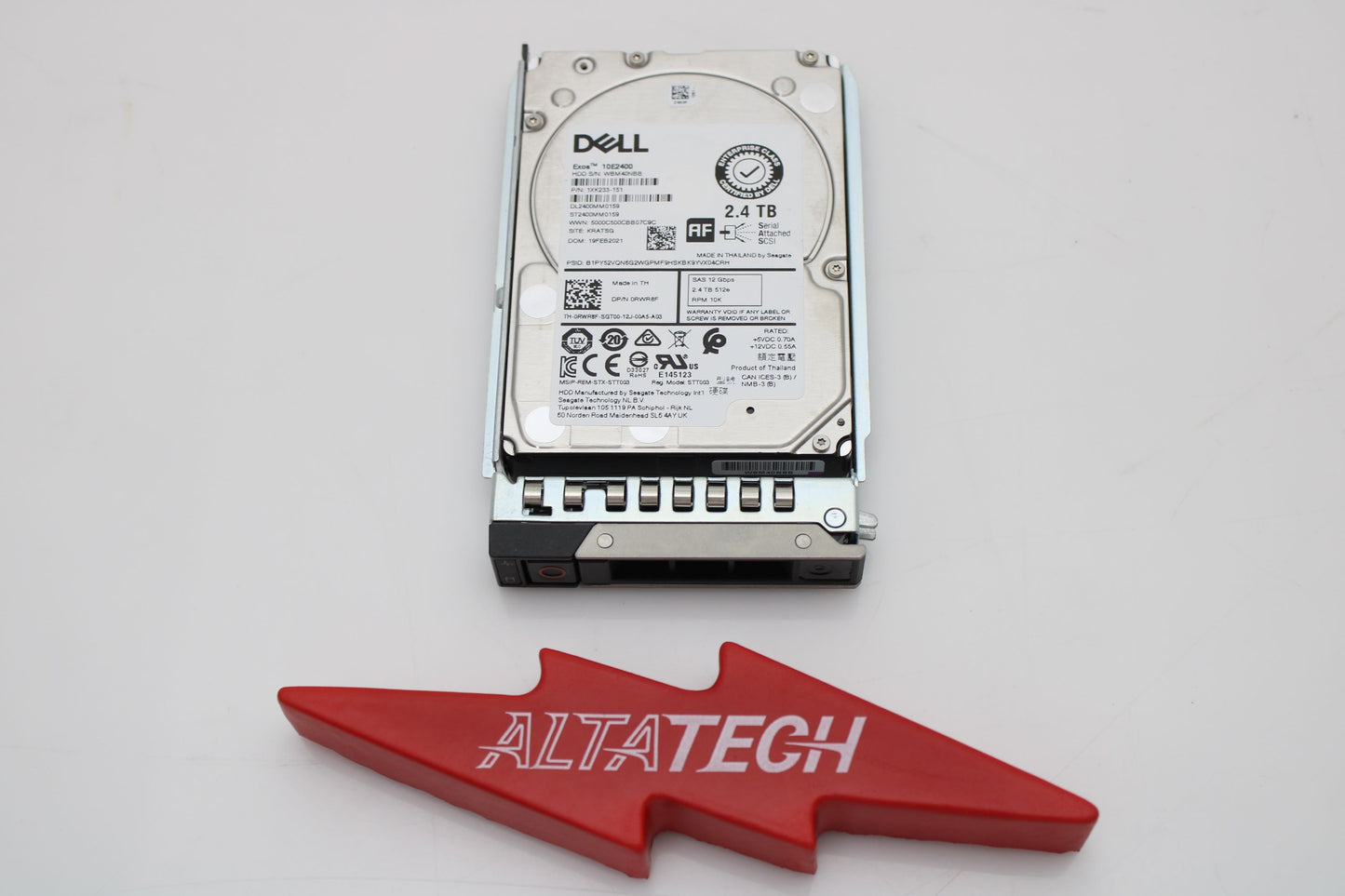 Dell K0N77 2.4TB 10K SAS 2.5 12G HDD, Used