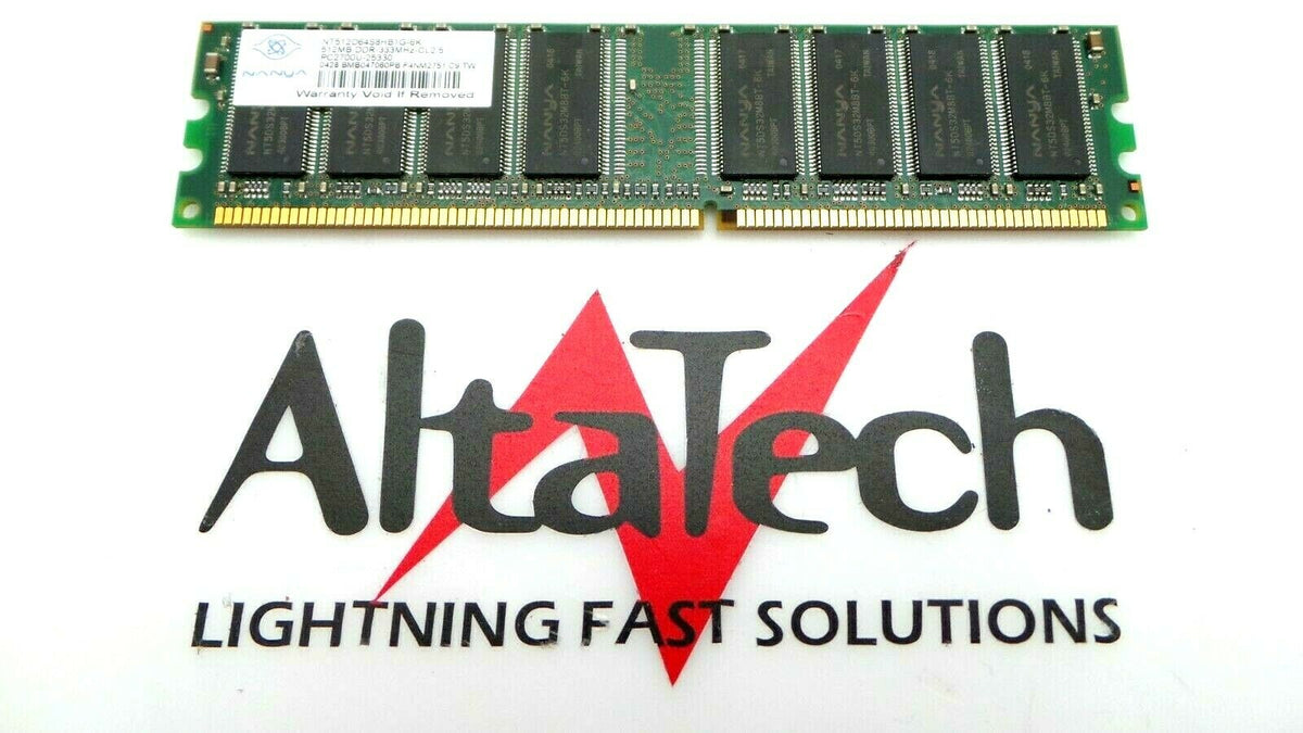 Dell 0K4231 Dell K4231 512MB PC2700U DDR-333 64X64 N-ECC RAM Memory Nanya NT512D64S8HB1G-6K, Used