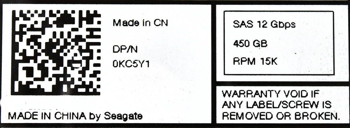 Dell KC5Y1-CML 450GB 15K SAS 2.5 12G 1MH200-157 CM, Used