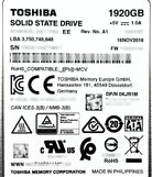 Dell KJR1M 1.92TB SSD SATA 2.5 6G KHK6XLSE1T92 / 1846KBZ, Used