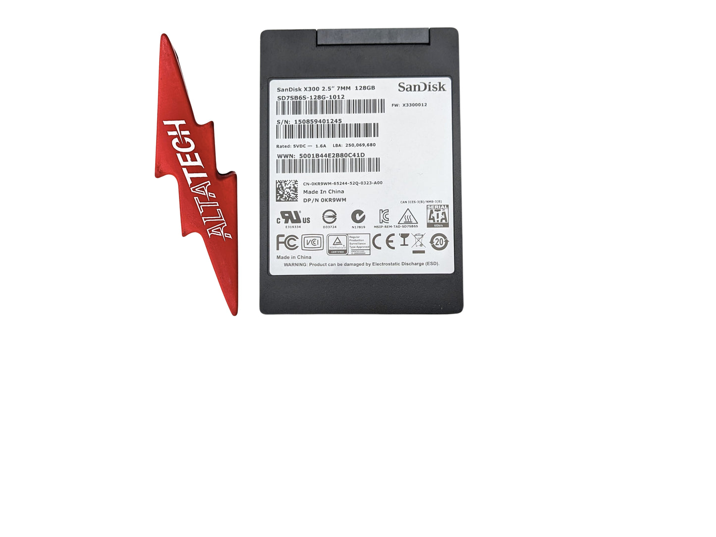 Dell KR9WM 128GB SSD SATA 2.5" 6G, Used