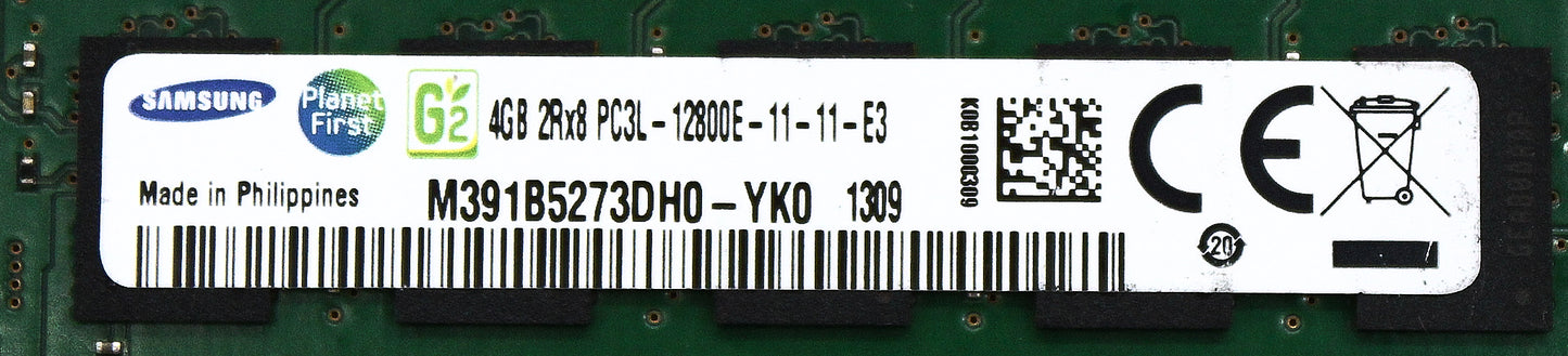 Dell M391B5273DH0-YK0 4GB PC3L-12800E DDR3-1600 2RX8 ECC, Used