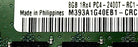 Dell M393A1G40EB1-CRC 8GB PC4-19200T DDR4-2400 1RX4 ECC, Used