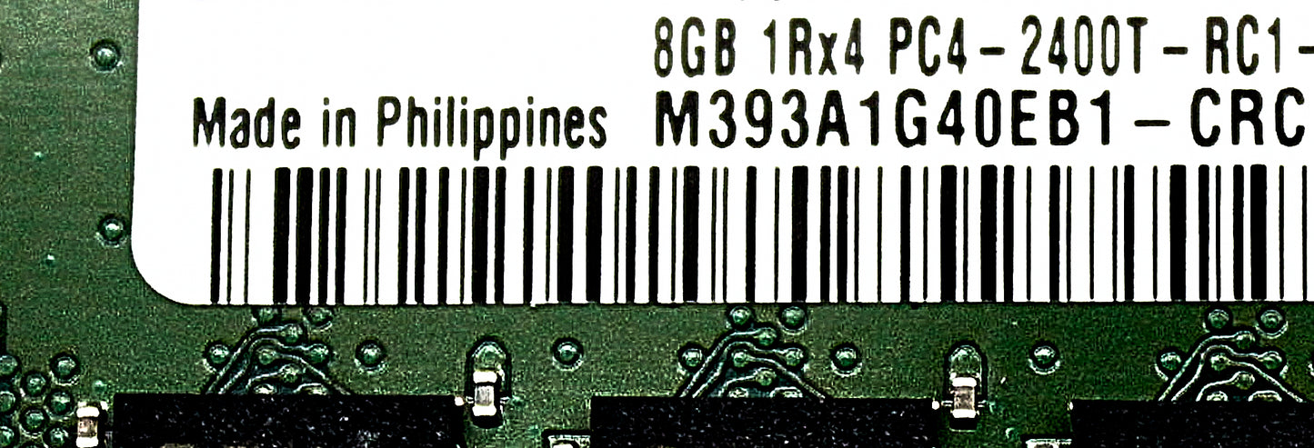 Dell M393A1G40EB1-CRC 8GB PC4-19200T DDR4-2400 1RX4 ECC, Used