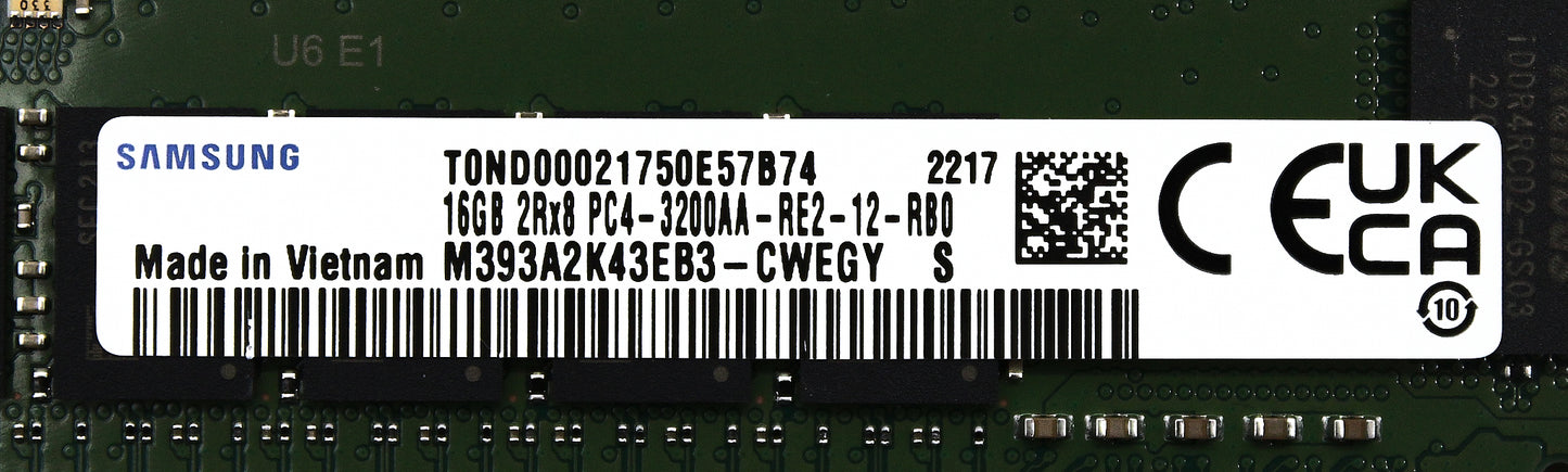 Dell M393A2K43EB3-CWEGY 16GB PC4-25600AA DDR4-3200 2RX8 ECC, Used