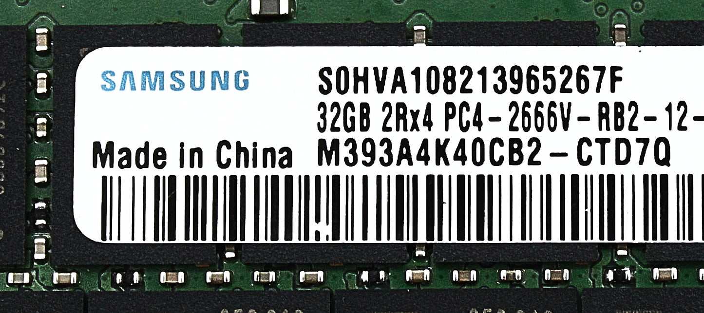 Dell M393A4K40CB2-CTD7Q 32GB PC4-21300V DDR4-2666 2RX4 ECC, Used