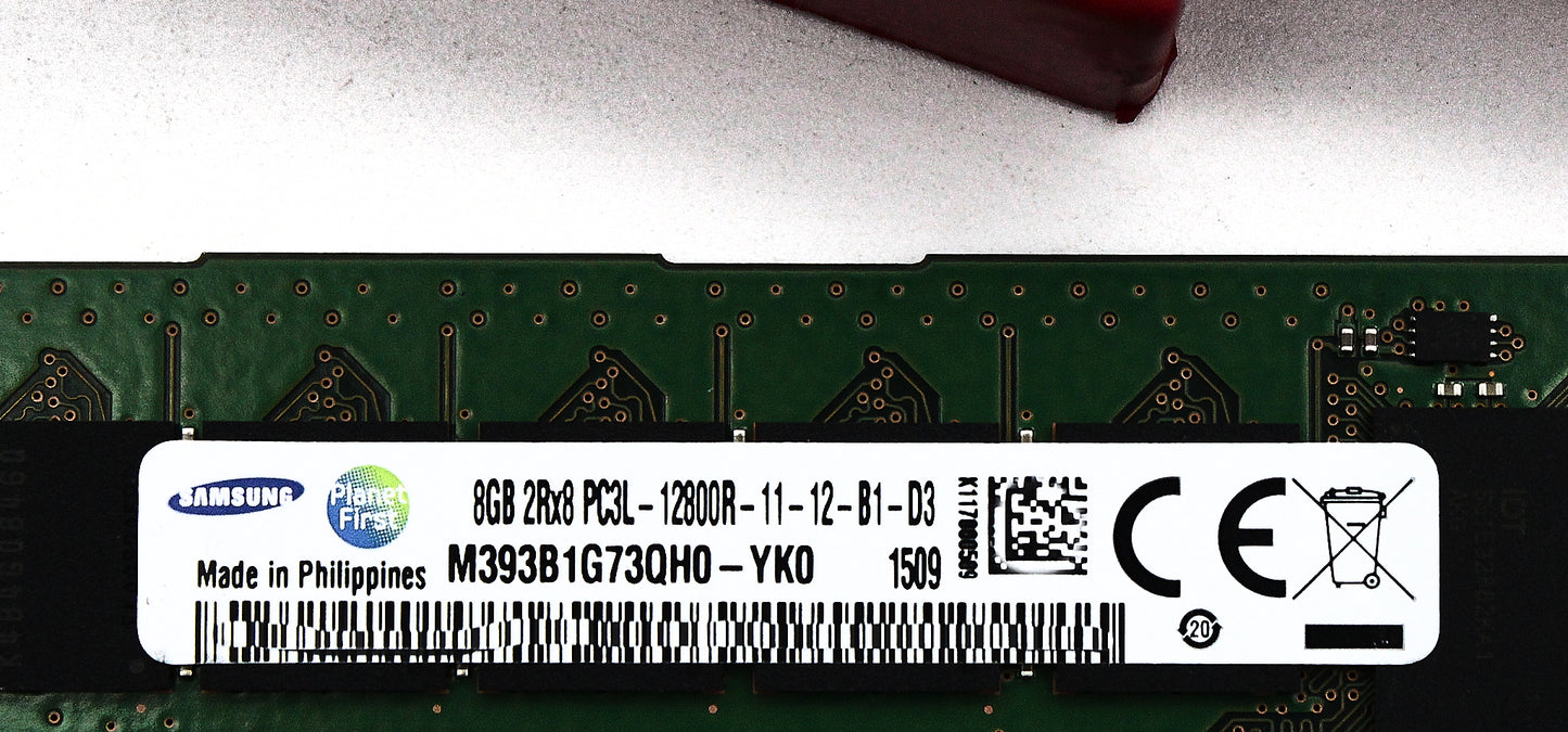 Dell M393B1G73QH0-YK0 8GB PC3L-12800R DDR3-1600 2RX8 ECC, Used