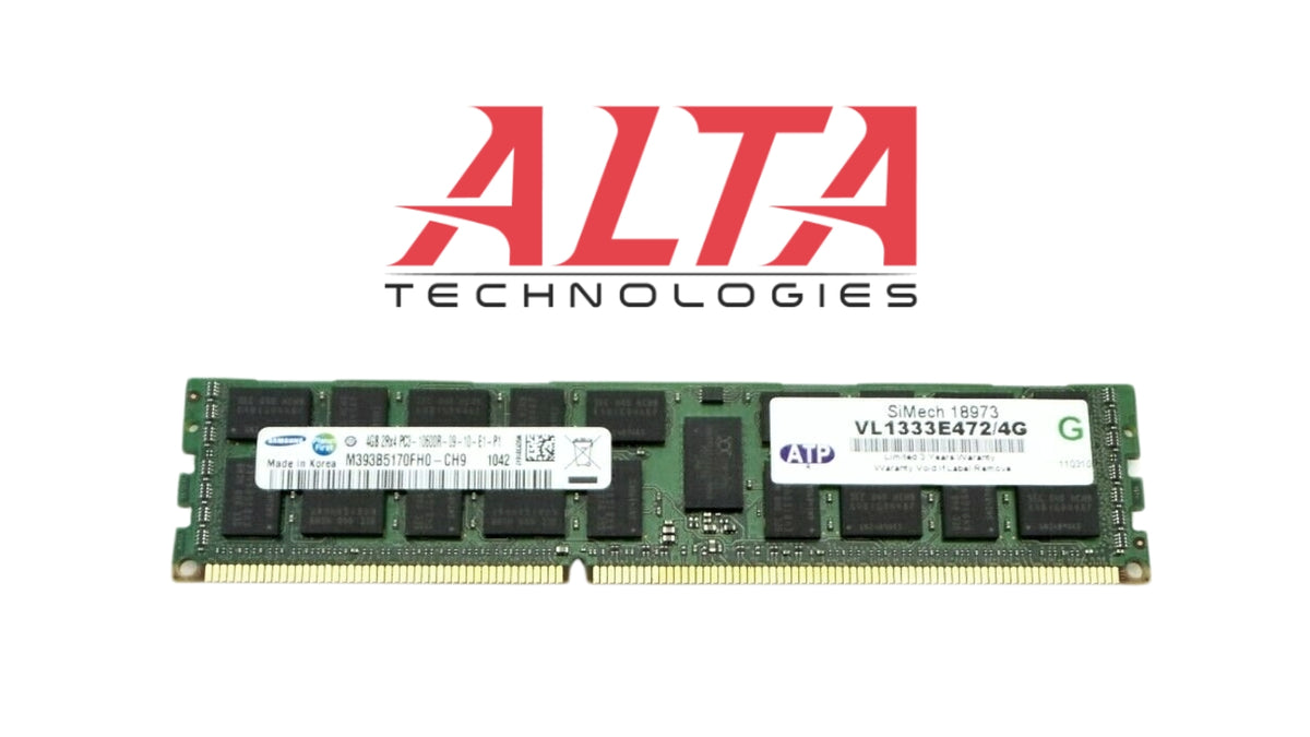 Dell M393B5170FH0-CH9Q4 4GB PC3-10600R DDR3-1333 2RX4 ECC, Used