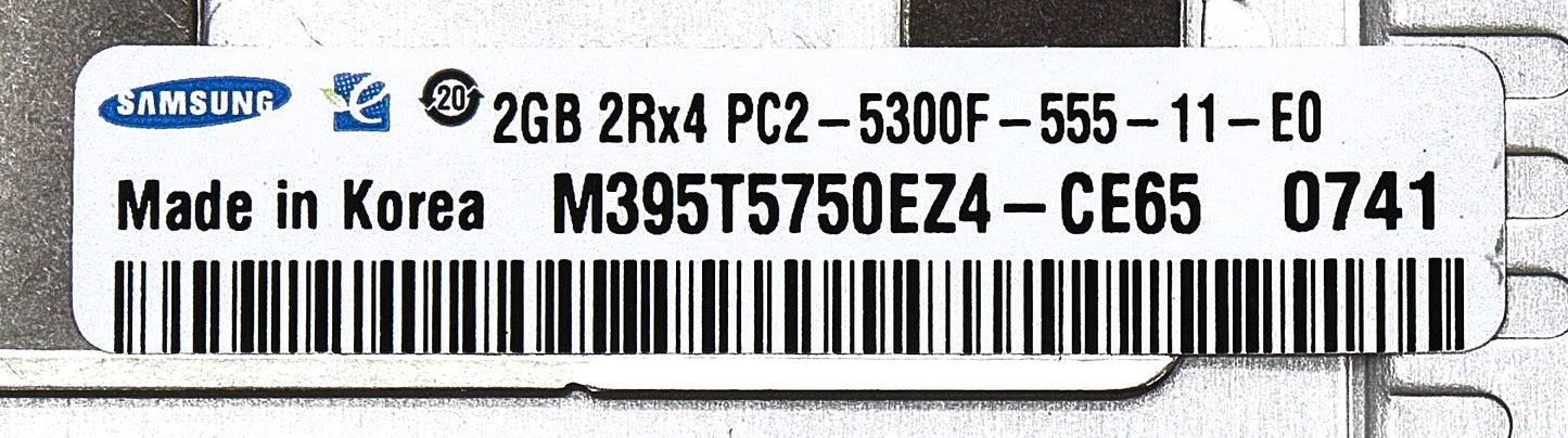 Dell M395T5750EZ4-CE65 2GB PC2-5300F DDR2-667 2RX4 ECC, Used