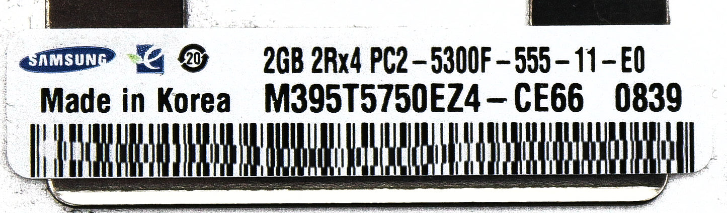 Dell M395T5750EZ4-CE66 2GB PC2-5300F DDR2-667 2RX4 ECC, Used