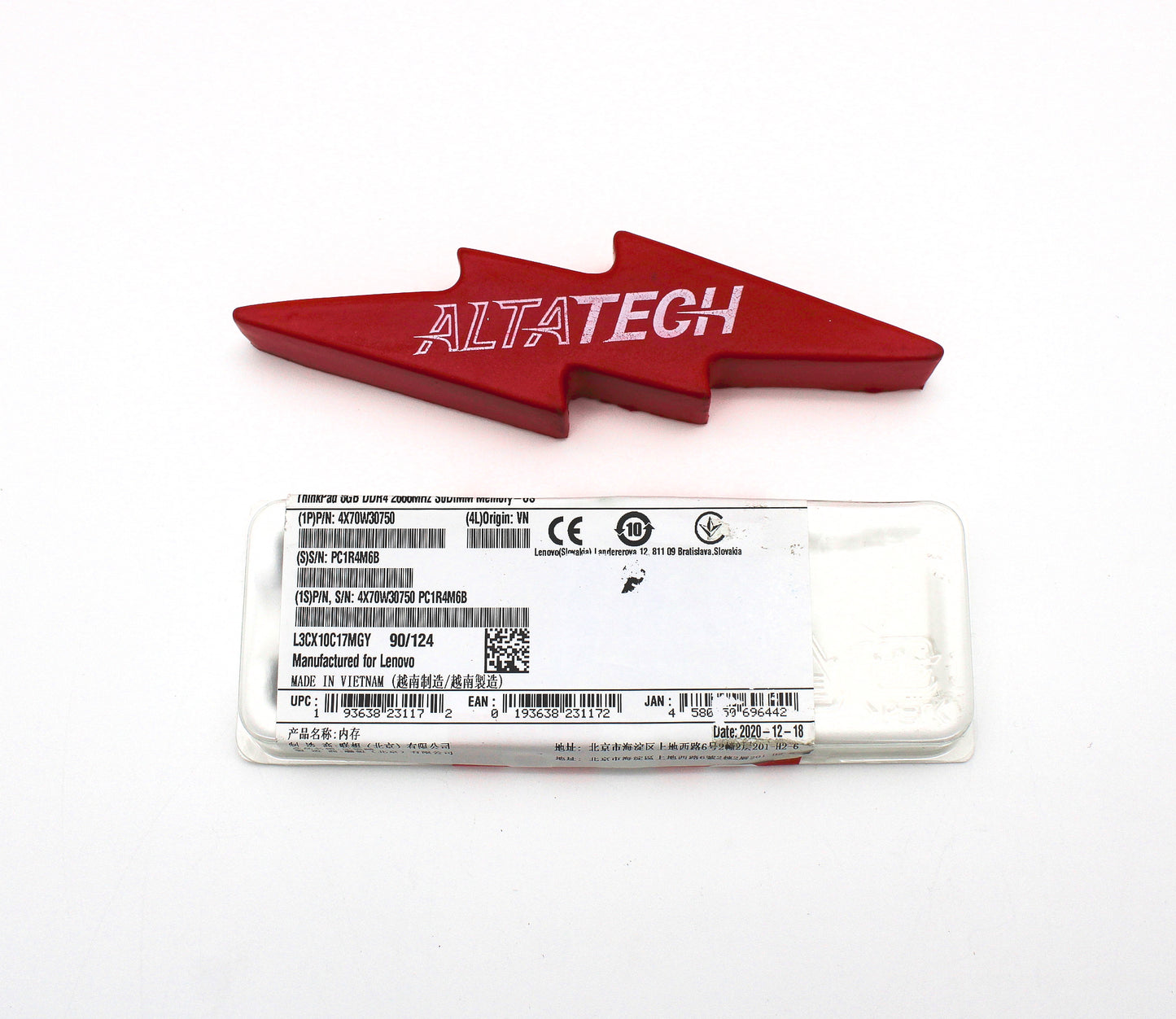 Dell M471A1K43DB1-CTD 8GB PC4-21300S DDR4-2666V 1RX8 N-ECC SODIMM, Used